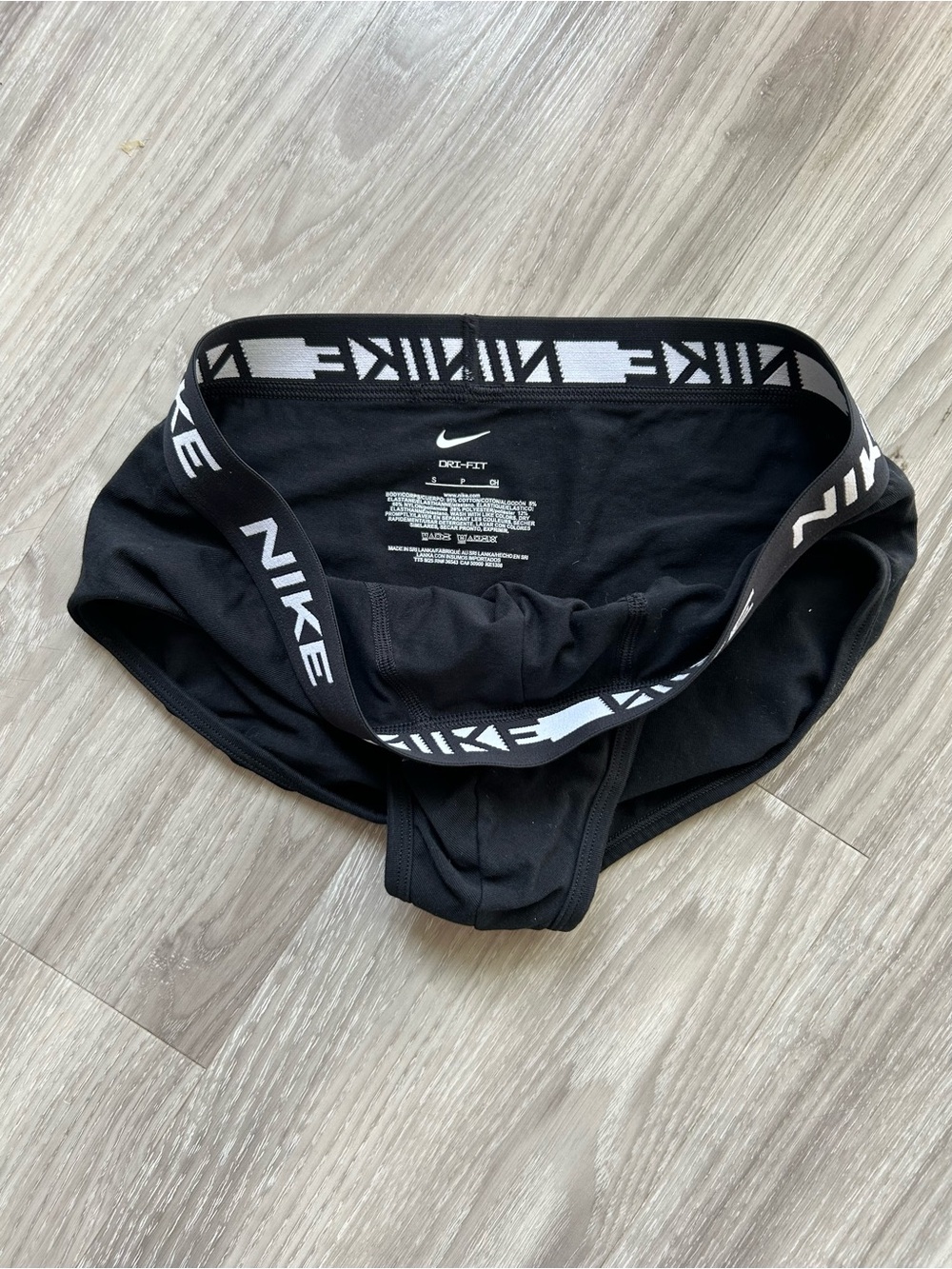 Nike | Black Briefs with White Logo Waistband (Small) - Picture 3 of 14